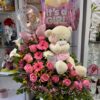 Ramo de Rosas Rosado con Peluche